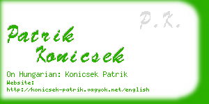 patrik konicsek business card